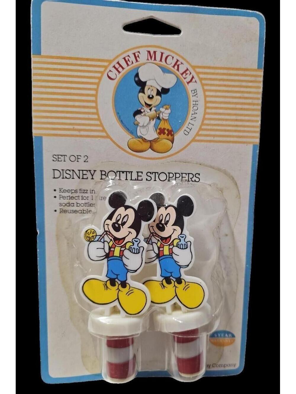 Disney Chef Mickey Bottle Stoppers Set of 2 – Sealed – Heavy Box Wear